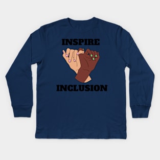 Inspire inclusion- Celebrating Women's Day Kids Long Sleeve T-Shirt